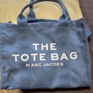 Marc Jacobs blue shadow cotton The Canvas Tote Bag